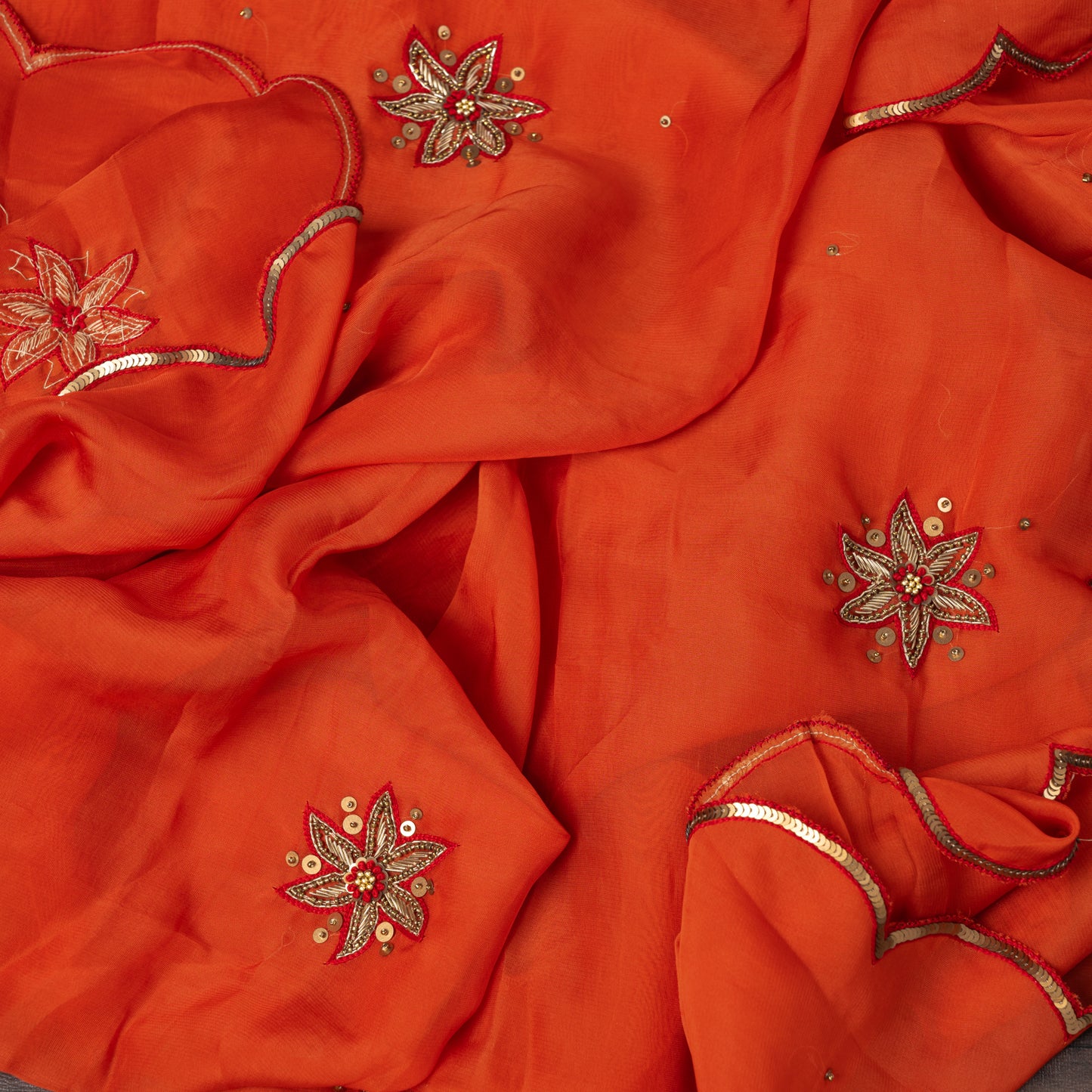 Nargis Kesariya Glow Embellished Dupatta