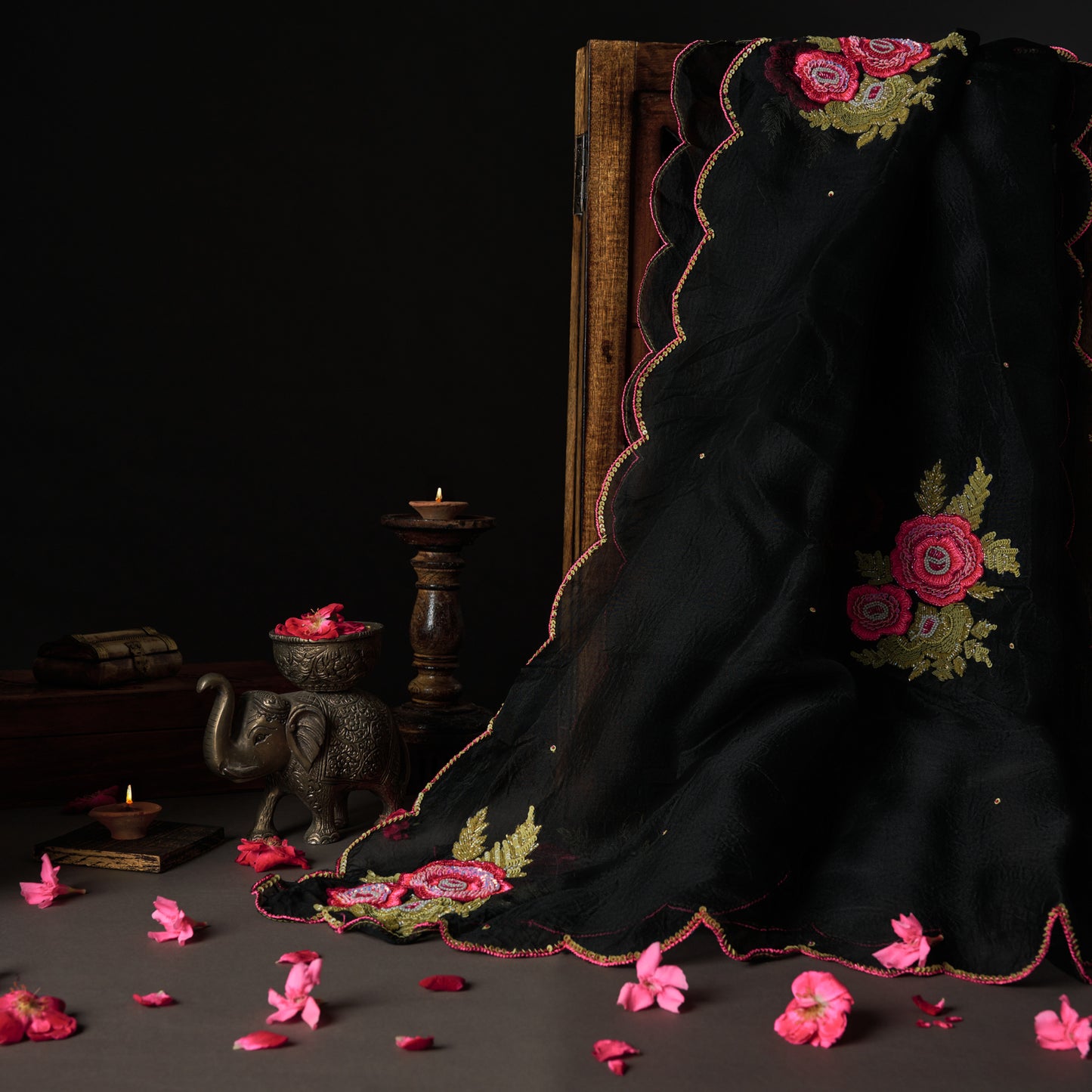 Nayaab Gul Midnight Sequin Dupatta