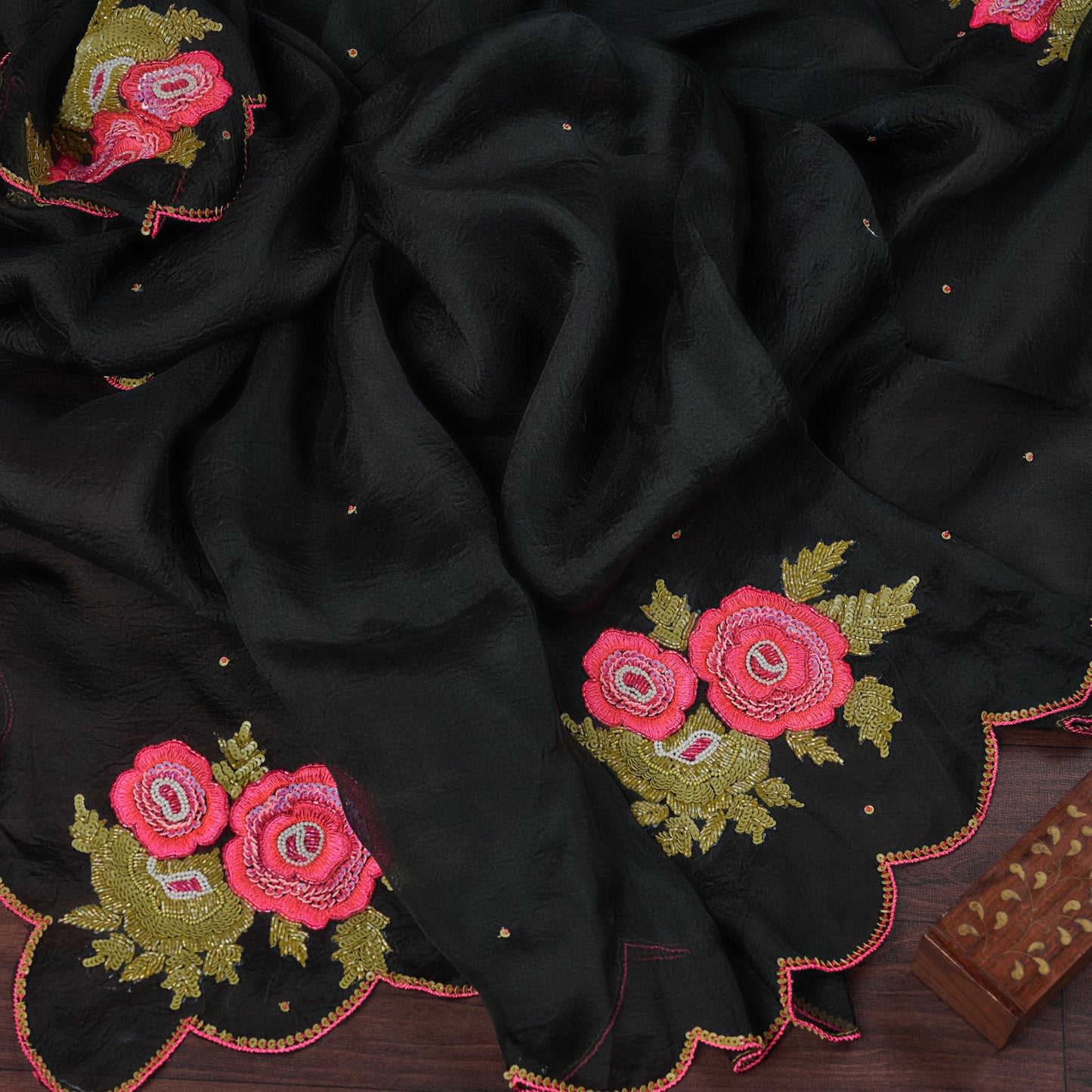 Nayaab Gul Midnight Sequin Dupatta