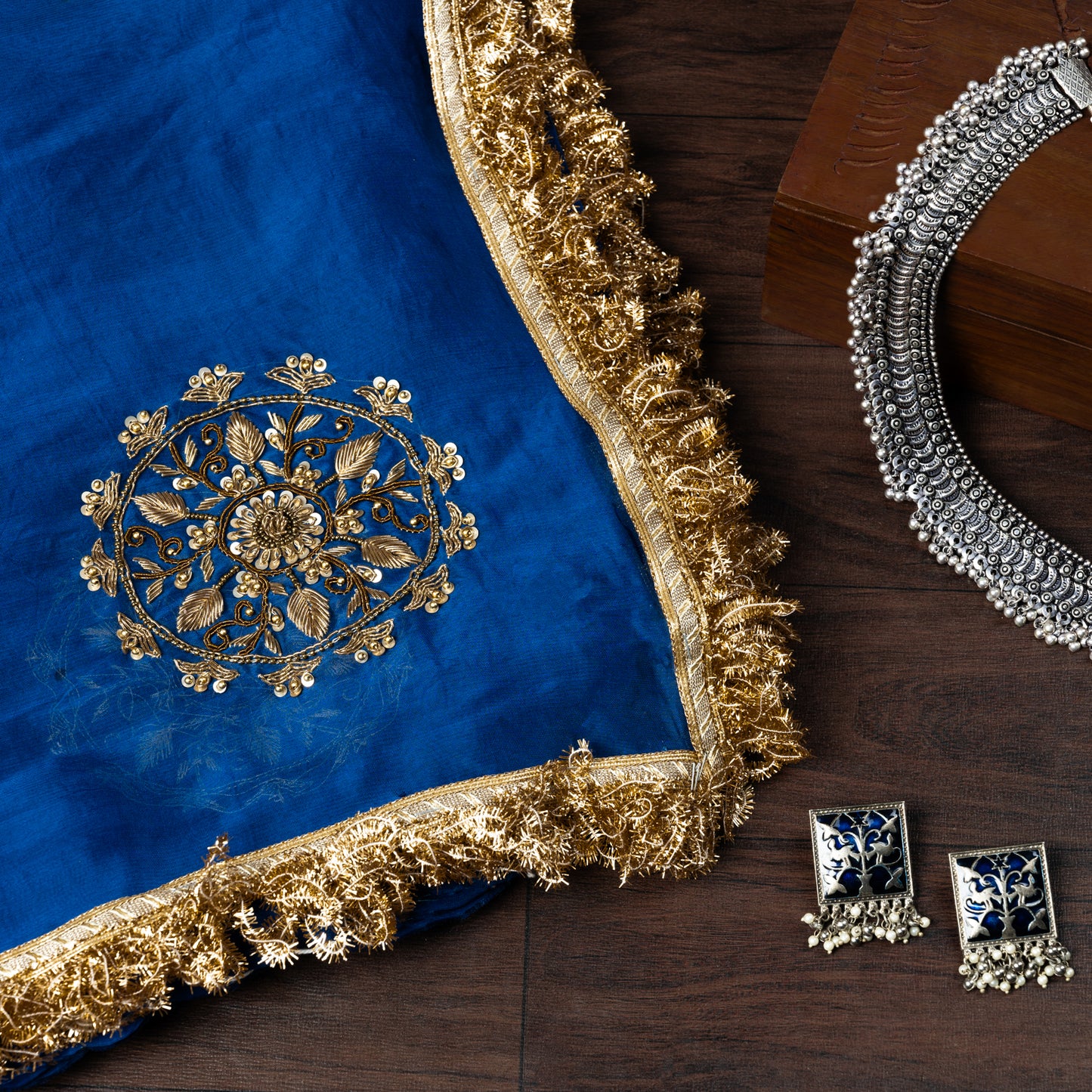 Rangrez Naaz Royal Sapphire Dupatta