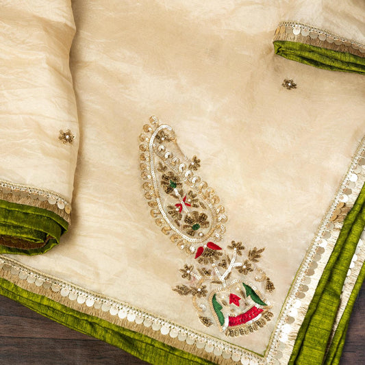 Rangrez Afraa Cream Gota Patti Dupatta