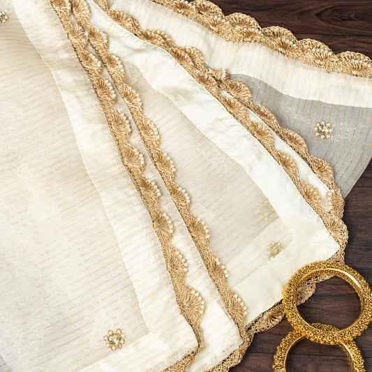 Rangrez Taj Champagne Dupatta