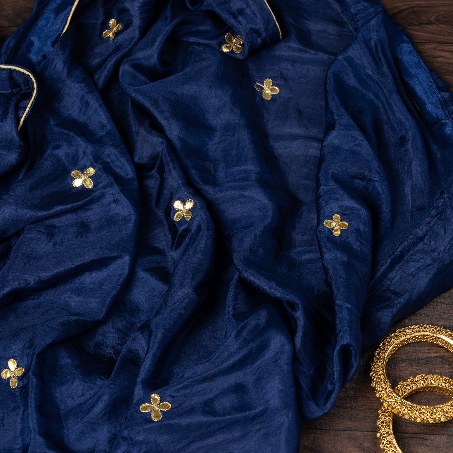 Nargis Mugda Azure Tassel Dupatta