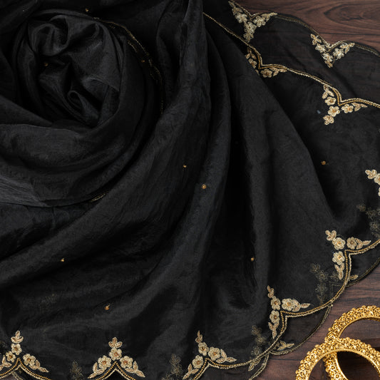 Rangrez Kajra Noir Zardozi Dupatta